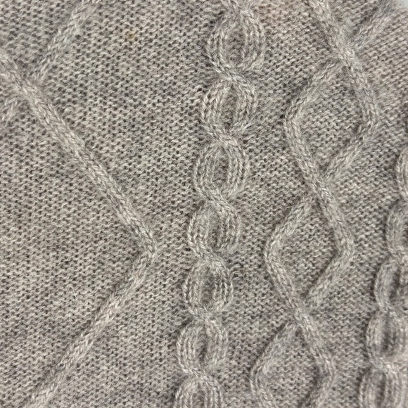 Saks Fifth Ave. Women 100% Cashmere Long Sleeve Sweater Sz XS Taupe Ribbed Soft - Picture 3 of 9